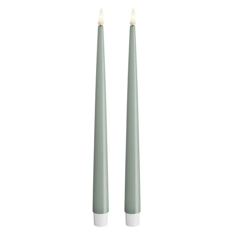 LED lakklys 2,2 x 28 cm 2 stk salvie grønn