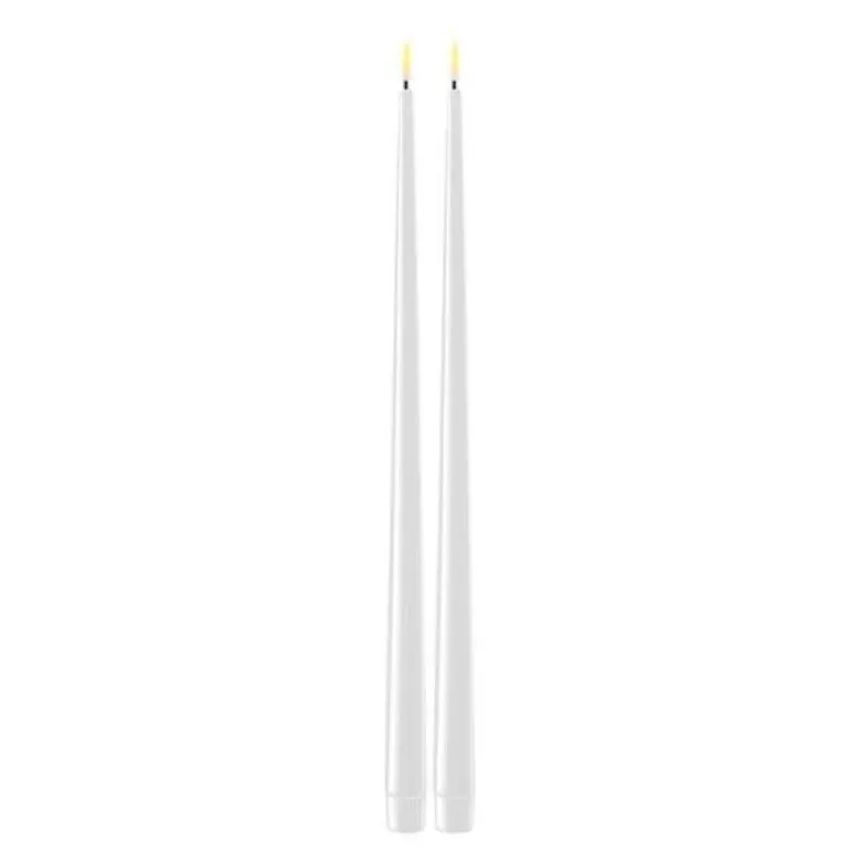 LED shiny dinner 2,2x38 cm 2 stk hvit