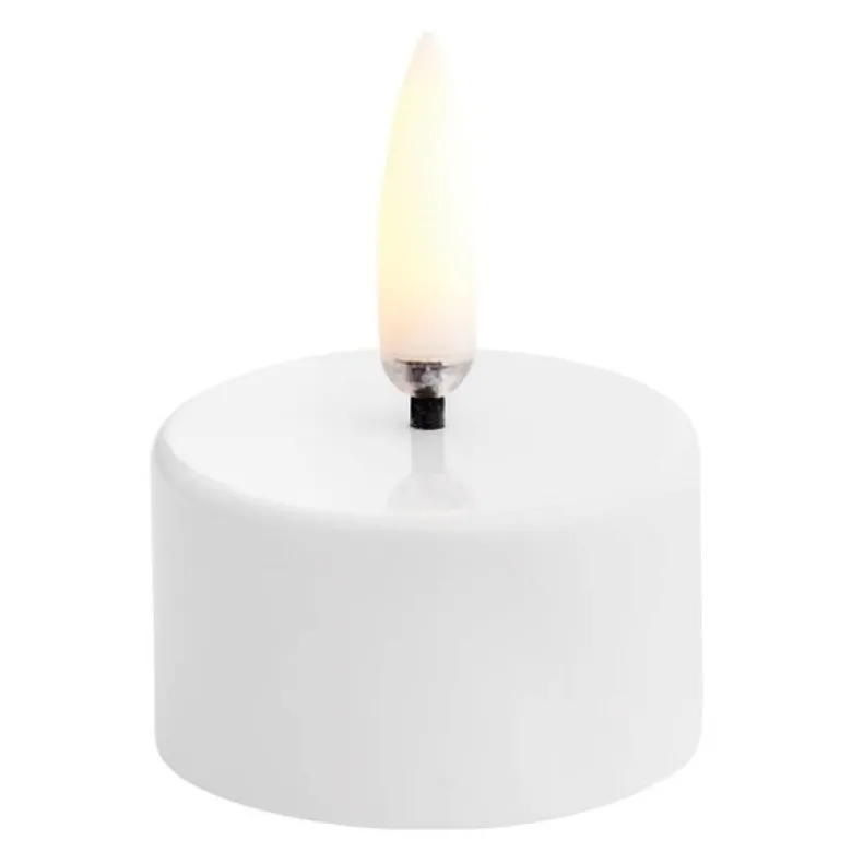 LED telys 3,9x2,1 cm hvit