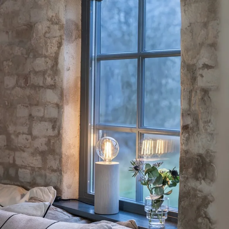 Legna bordlampe 20 cm gråbeiset