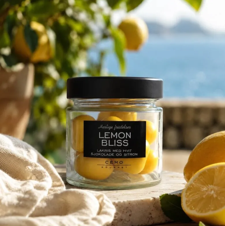 Lemon Bliss lakris med hvit sjokolade og sitron