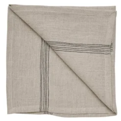 Livia tøyserviett 45x45 cm beige/svart