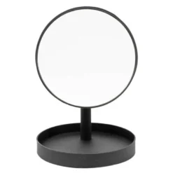 Look sminkespeil med fot 25 cm mørk eik