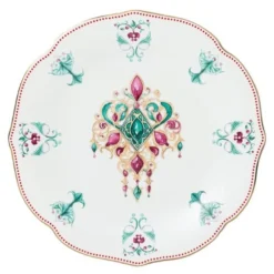 Lucia tallerken 28 cm hvit/rød/grønn