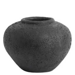 Luna krukke 18 cm svart