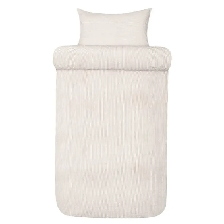 Lykke krepp sengesett 140x220 cm muldvarp