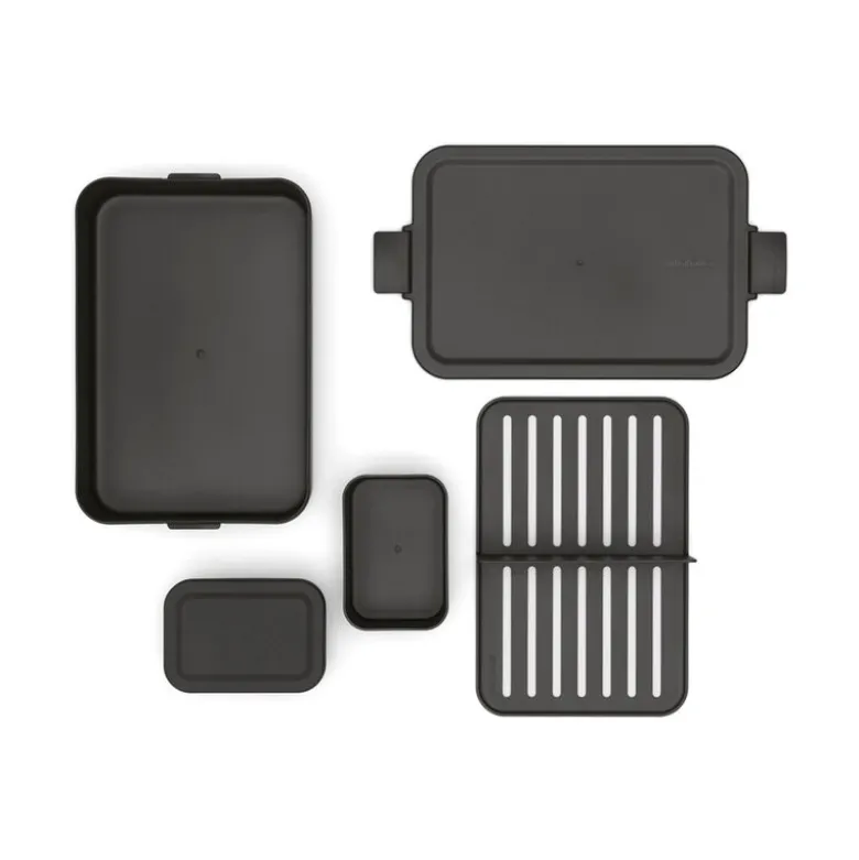 Make & Take Bento matboks 6,2x16,7x25,5 cm mørk grå