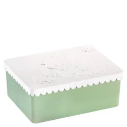 Matboks i plast treroms 7x14x19 cm Bjørn hvit