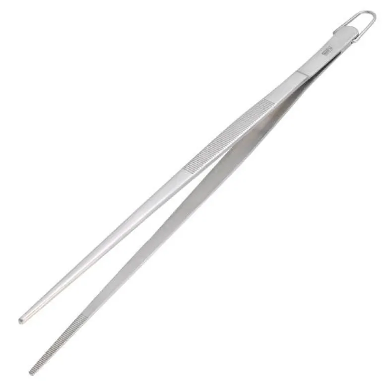 Matpinsett 30,5 cm børstet stål.