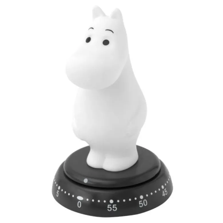 Mekanisk timer Mummitrollet hvit