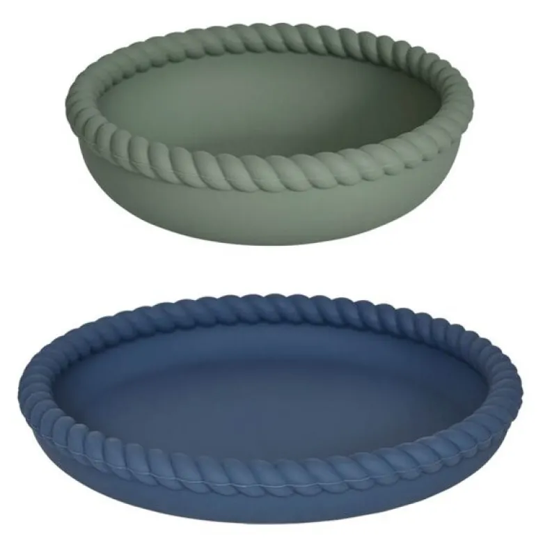 Mellow tallerken og bolle 18 cm blue Olive