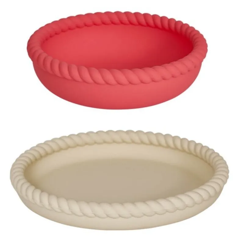Mellow tallerken og bolle 18 cm Vanilla Cherry red