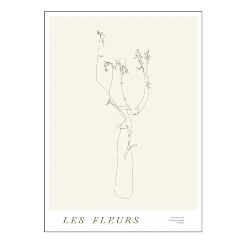 Mie & Him poster 30x40 cm les fleurs 02