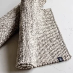 Milo ull gulvløper 70x230 cm melert gråbrun