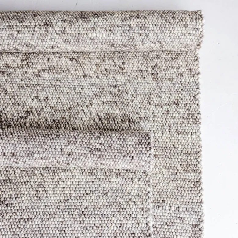 Milo ull gulvteppe 200x290 cm melert gråbrun
