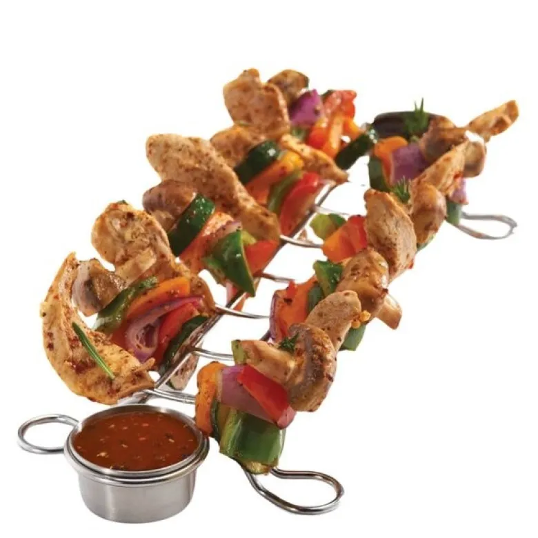 Minigrillspyd 18 cm 16 stk rustfritt stål
