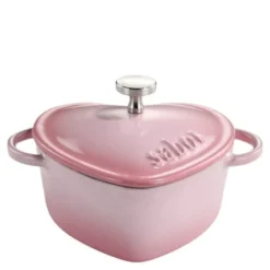 Mini støpejernsgryte hjerteformet 22 cl blush pink