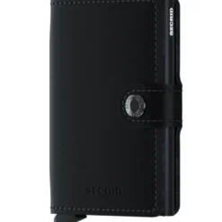 Miniwallet lommebok m/kortholder matt svart