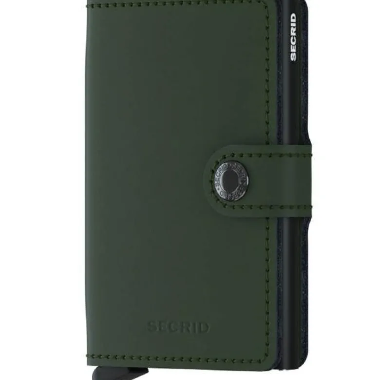Miniwallet lommebok m/kortholder grønn/svart