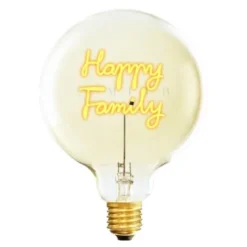 MITB lyspære LED 17 cm Happy Family ravfarget