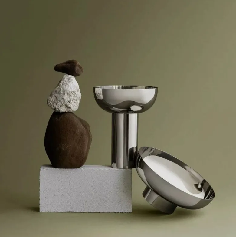 Miyabi vase 23x10 cm sølv