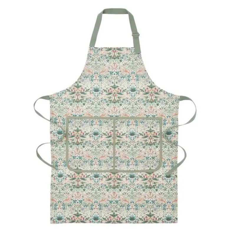 Morris & Co forkle Strawberry Thief Cochineal/Willow 70x95 cm