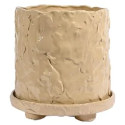 Muddy krukke L 23x23,5 cm beige