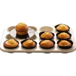 Muffinformer 12 stk svart