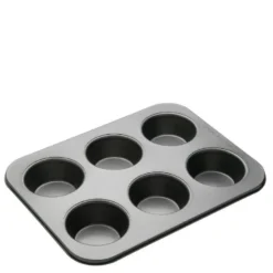 Muffinsform for 6 store muffins 35x26 cm grå