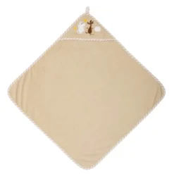 Mummi babyhåndkle med hette Romeventyr beige