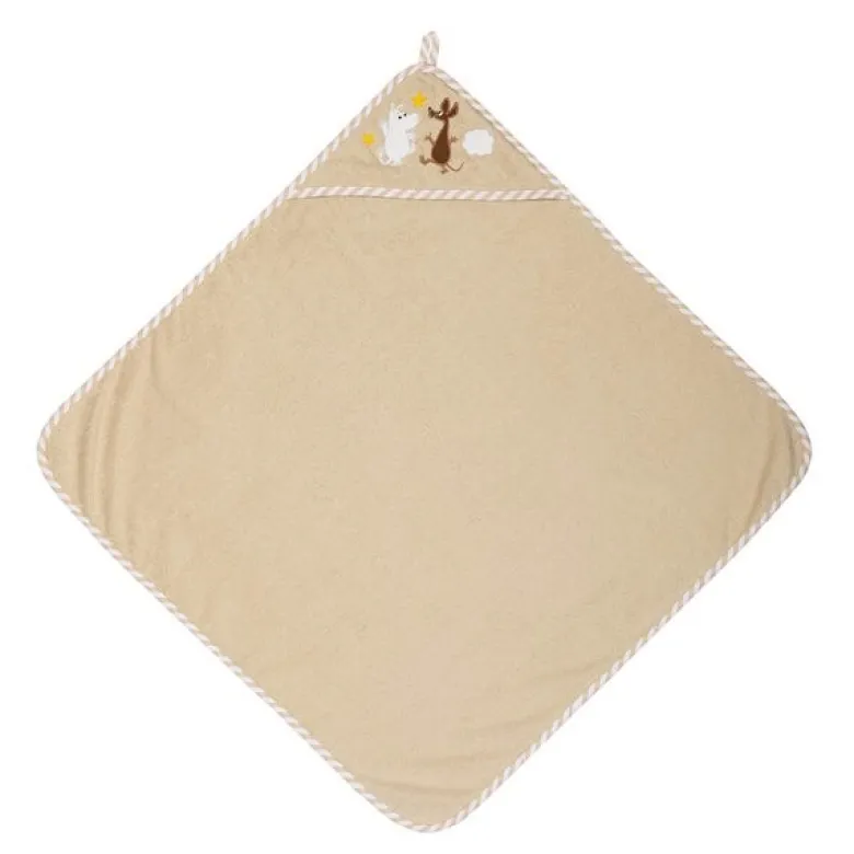 Mummi babyhåndkle med hette Romeventyr beige