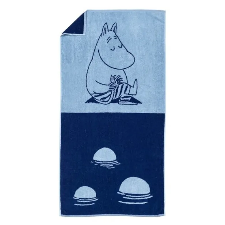 Mummi badehåndkle 70x140 cm Mummitrollet marineblå