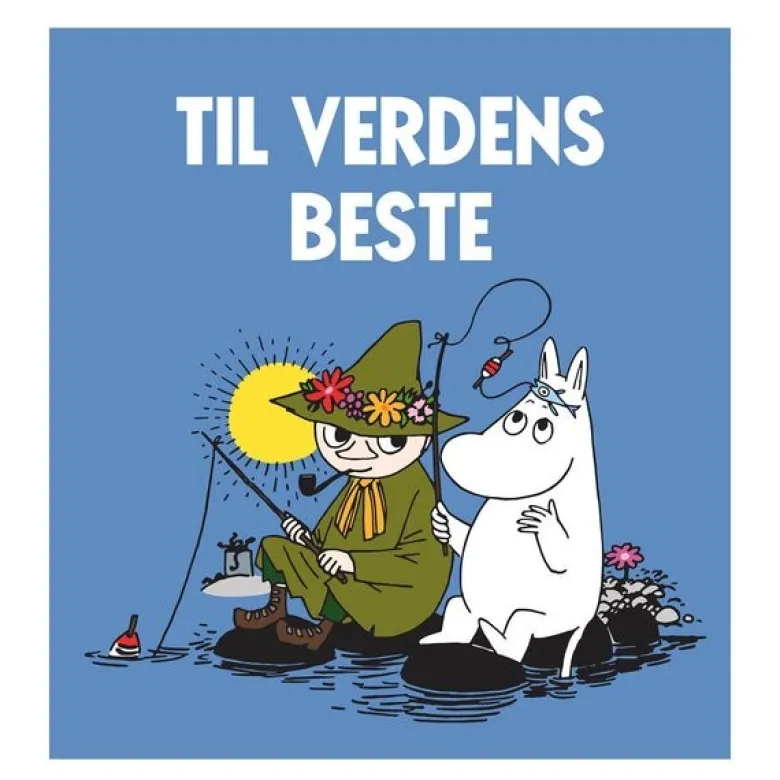 Mummi dobbeltkort 7,5x7,5 cm Til verdens beste blå