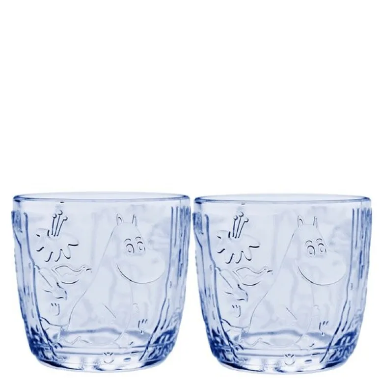 Mummi glass 28 cl 2 stk aqua