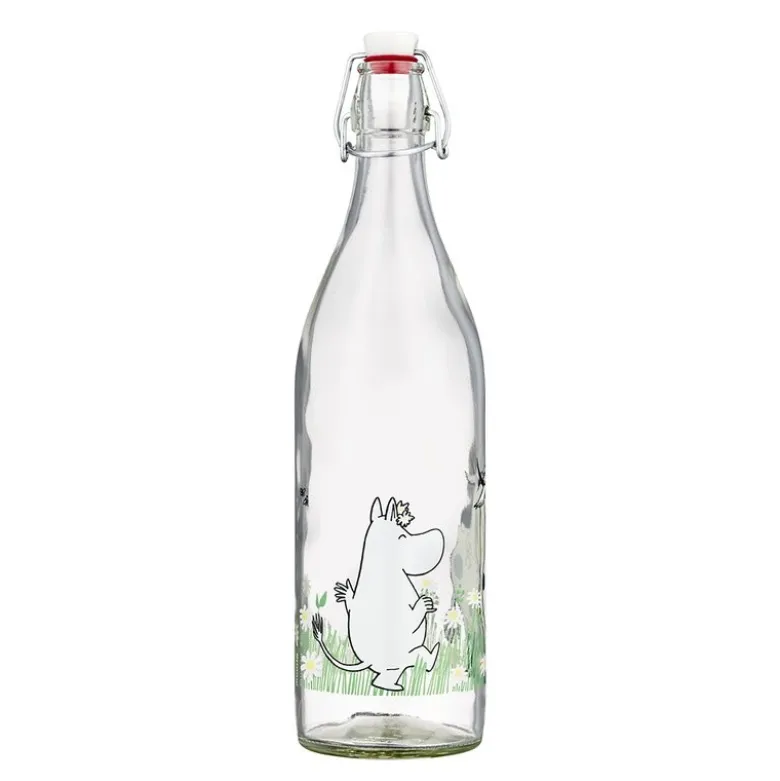 Mummi glassflaske med patentkork 1L eng