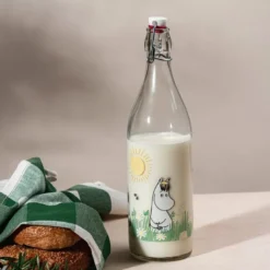 Mummi glassflaske med patentkork 1L eng