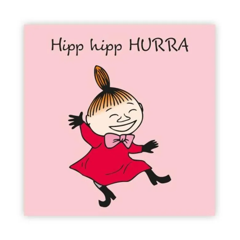 Mummi kort dobbelt Hipp hipp Hurra rosa