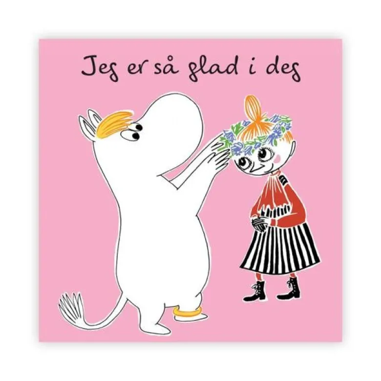 Mummi kort dobbelt Jeg er så glad i deg rosa