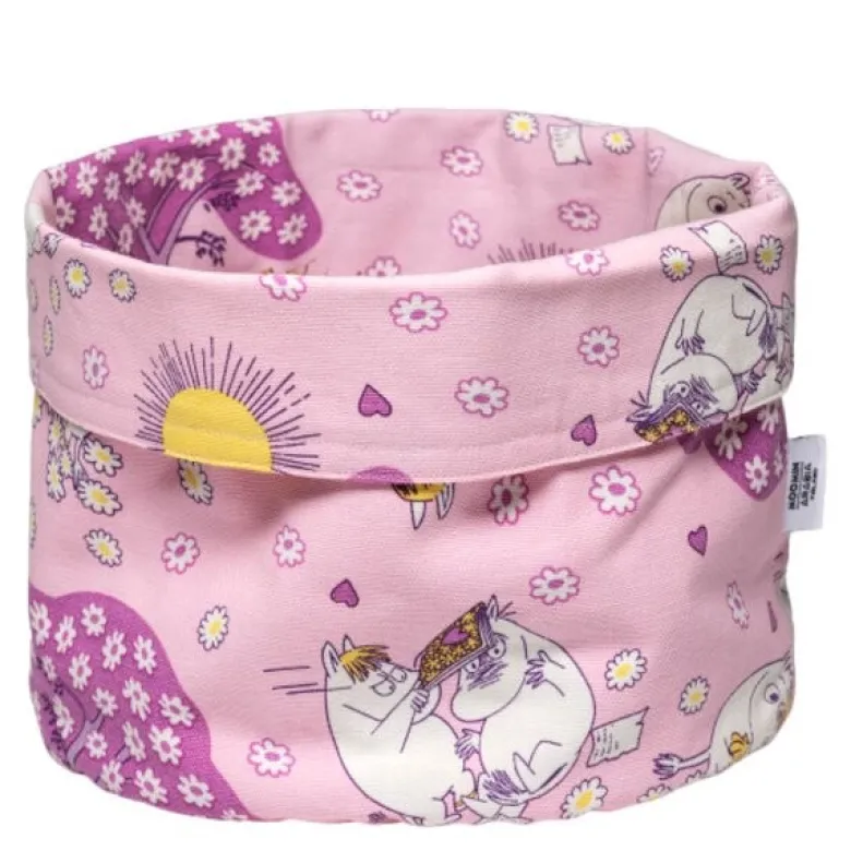 Mummi oppbevaringskurv oval 26 cm Kjærester rosa