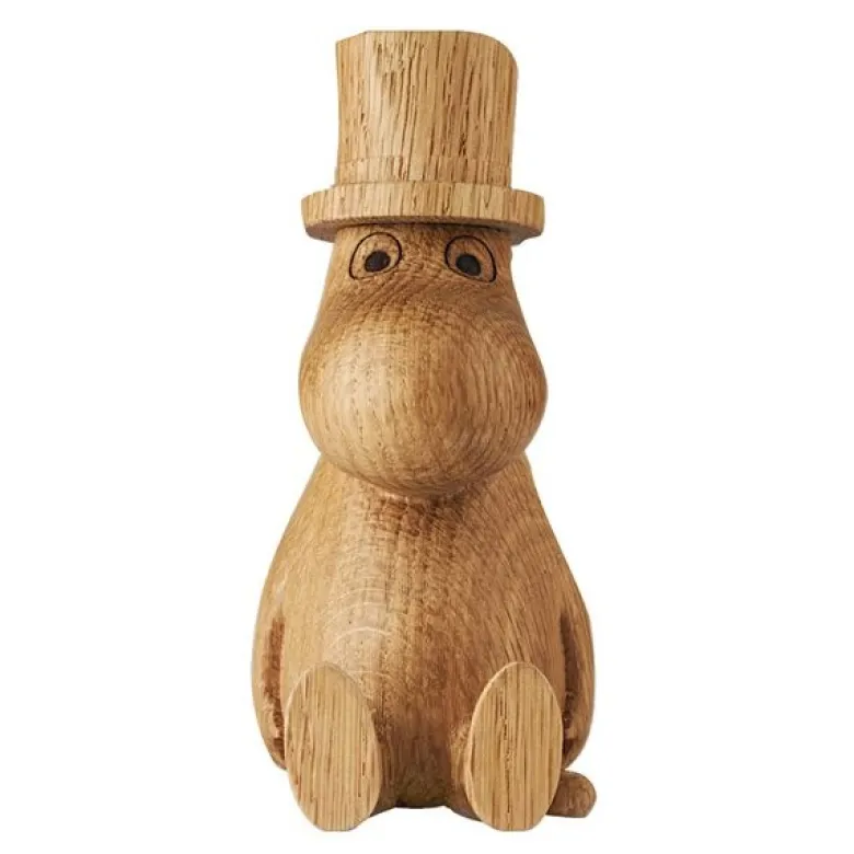 Mummipappa trefigur 10 cm eik