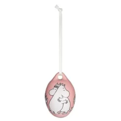 Mummi påskeegg 6,7 cm Kjærlighet rosa
