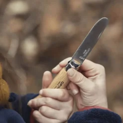 My first Opinel lommekniv 8 cm bøk m/beltehylster
