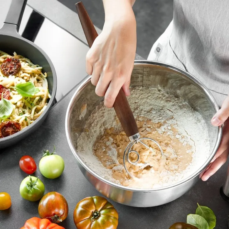Nedo dansk deigvisp 32x2,5 cm valnøtt/stål