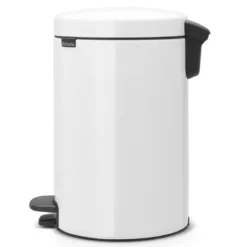 NewIcon pedalbøtte 12L hvit