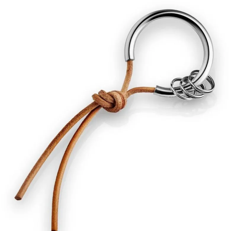 Nøkkelring 10x3,8 cm cognac