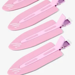 No crease hårklemme jumbo 4 stk rosa