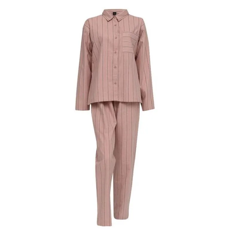 Nova flanell pyjamas dame str M varm rosa