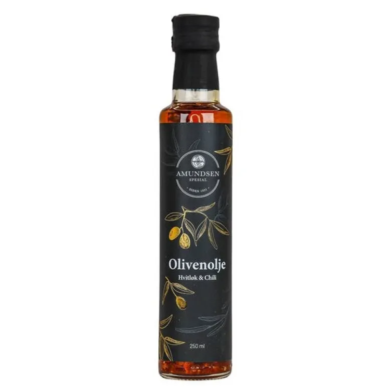 Olivenolje m/hvitløk og chili 250 ml