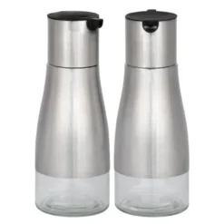 Olje- og eddikspray sett 2 deler 18 cm stål