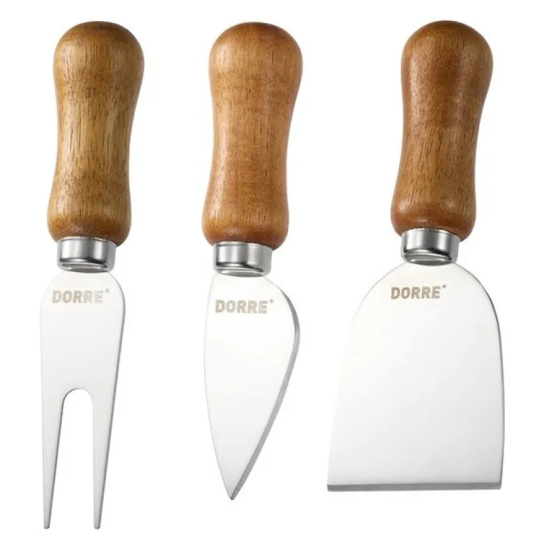Olva ostekniver 13 cm 3 stk akasietre/rustfritt stål